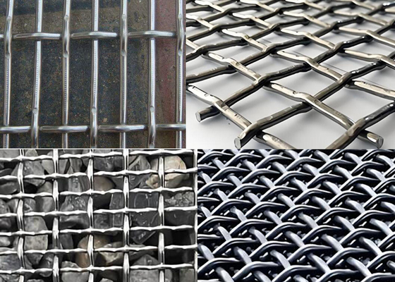 Crimped Wire Mesh For Vibrating Screen In High Tensile Steel And Stainless Steel