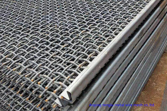 SUS304 Steel Crimped Wire Mesh Galvanized Square Hole For Vibrating Screen Filter