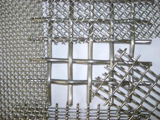 Stainless Steel Wire Mesh Crimped Type Barbecue Grill / Mine Screen 1-10mm Wire Gauge