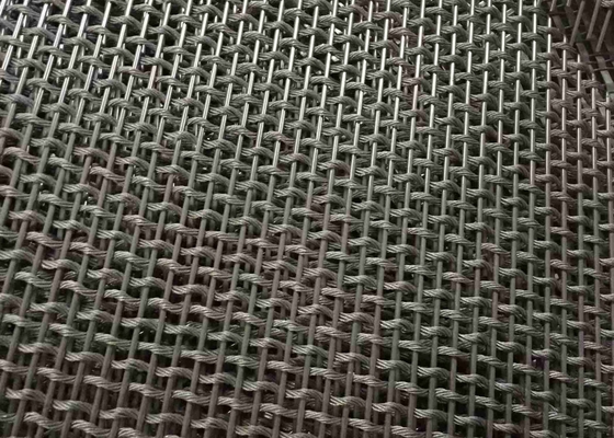 Métal tissé décoratif serti par replis Mesh Black de revêtement de façade