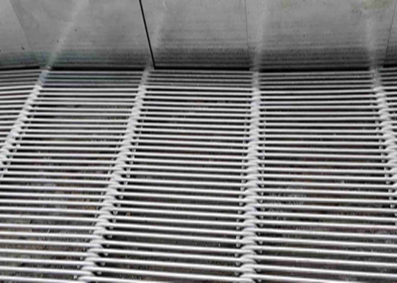 Longueur 10m-50m Ceinture de convoyeur à treillis métallique plat Zone ouverte 67,5%-86% Diamètre 0,9mm-2,35mm