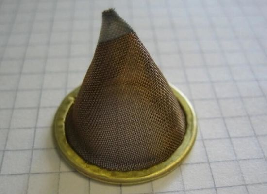 Le fond conique en laiton de Mesh Filters With Flat Sharp de fil du tamis SS304