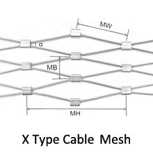 Câble/corde de type x Mesh With Stainless Steel pour des applications d'architecture