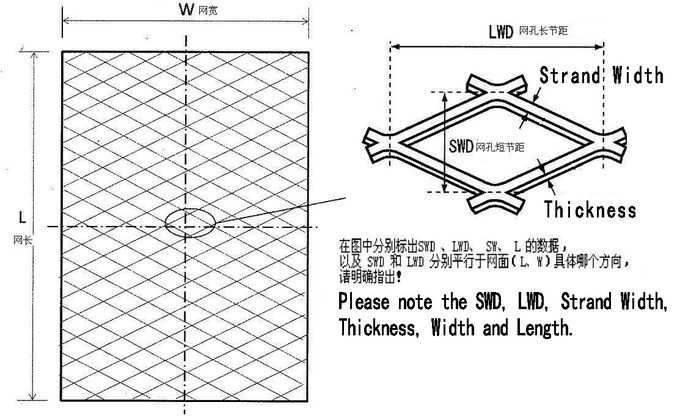 Maille augmentée galvanisée en métal, SWD4mm*LWD : forme de diamant de 8mm, épaisseur : 0.5mm