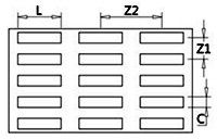 Métal perforé de trou de fente, taille de trou de 2*20mm avec 0,8 épaisseurs de to1.5mm