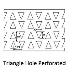 le trou de triangle a perforé