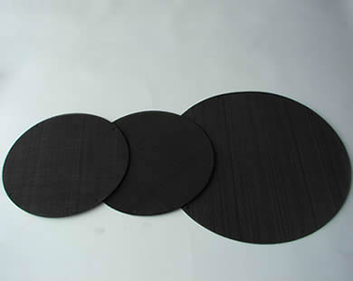 Disque noir de filtre de tissu du fil trois avec différents diamètres.