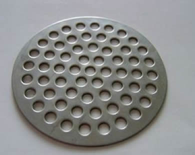 Un disque perforé de filtre d'acier inoxydable de rond.